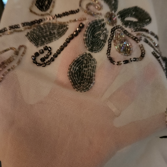 EUC Vintage Ludi Racer Sequins Open Back Top - Picture 5 of 12